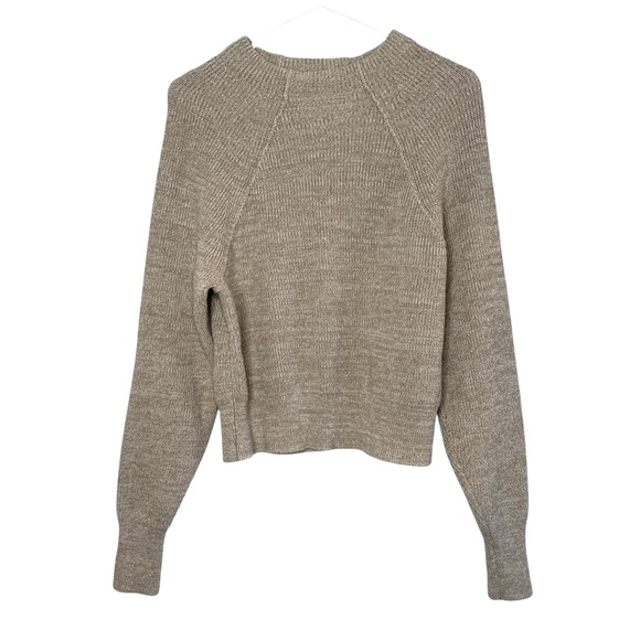 Free People Too Good Mock Neck Dolman Sleeve Ribbed Cotton Sweater Size Small - Picture 1 of 6